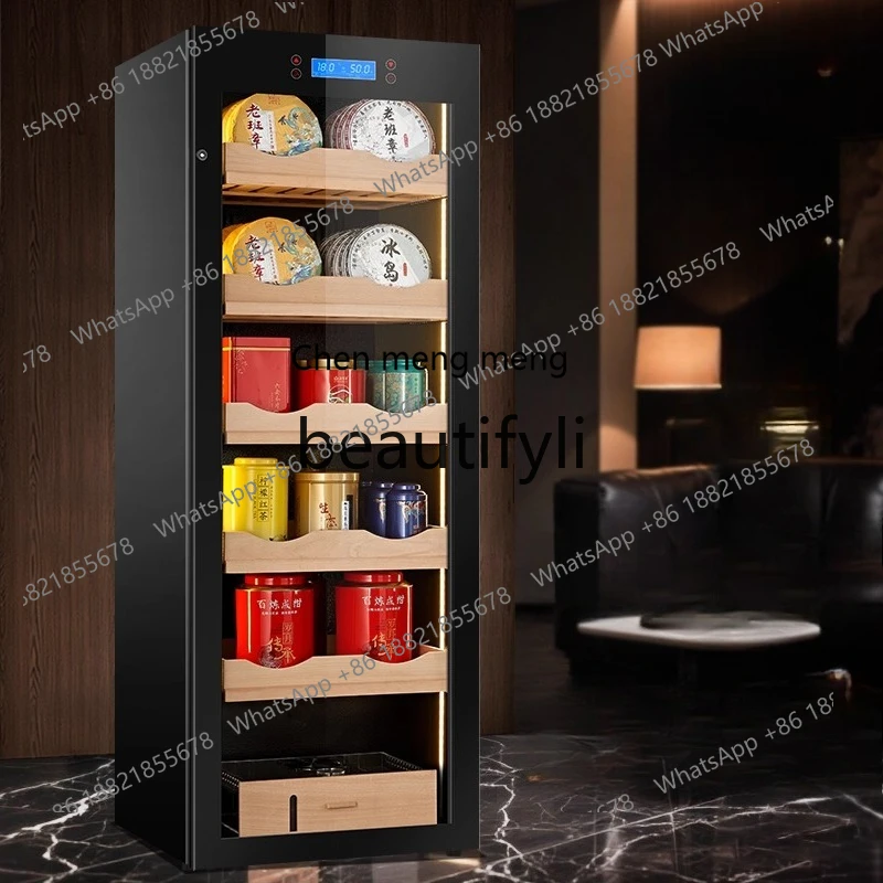 

W1800C tea cabinet constant temperature and humidity green tea raw and ripe red and black cigar Dunyang red wine refrigerated