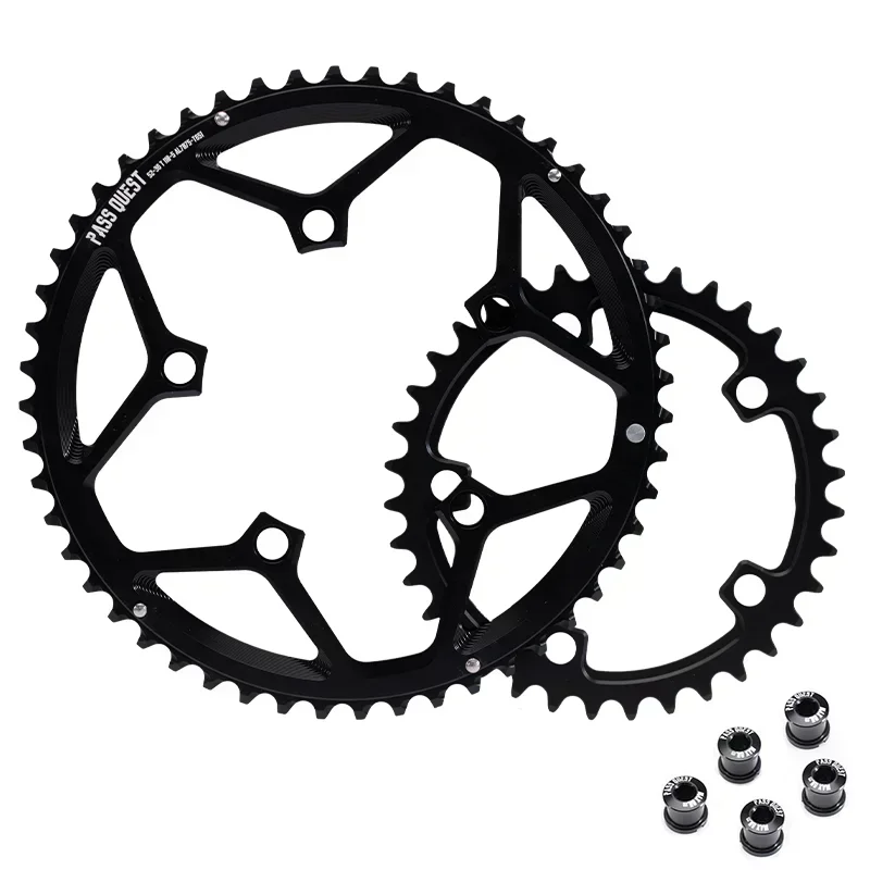 PASS QUEST 110 bcd chainring 5 bolt road bike Narrow wide Chain ring with bolts for Shimano SRAM 11 12 Speed Road Bike tray
