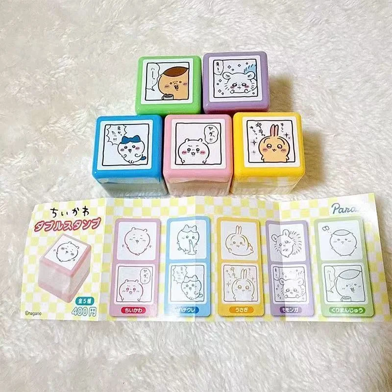 

В наличии: Милые двойные прозрачные штампы Chiikawa Usagi Momonga в японском аниме-стиле для творчества, подарки для школьников