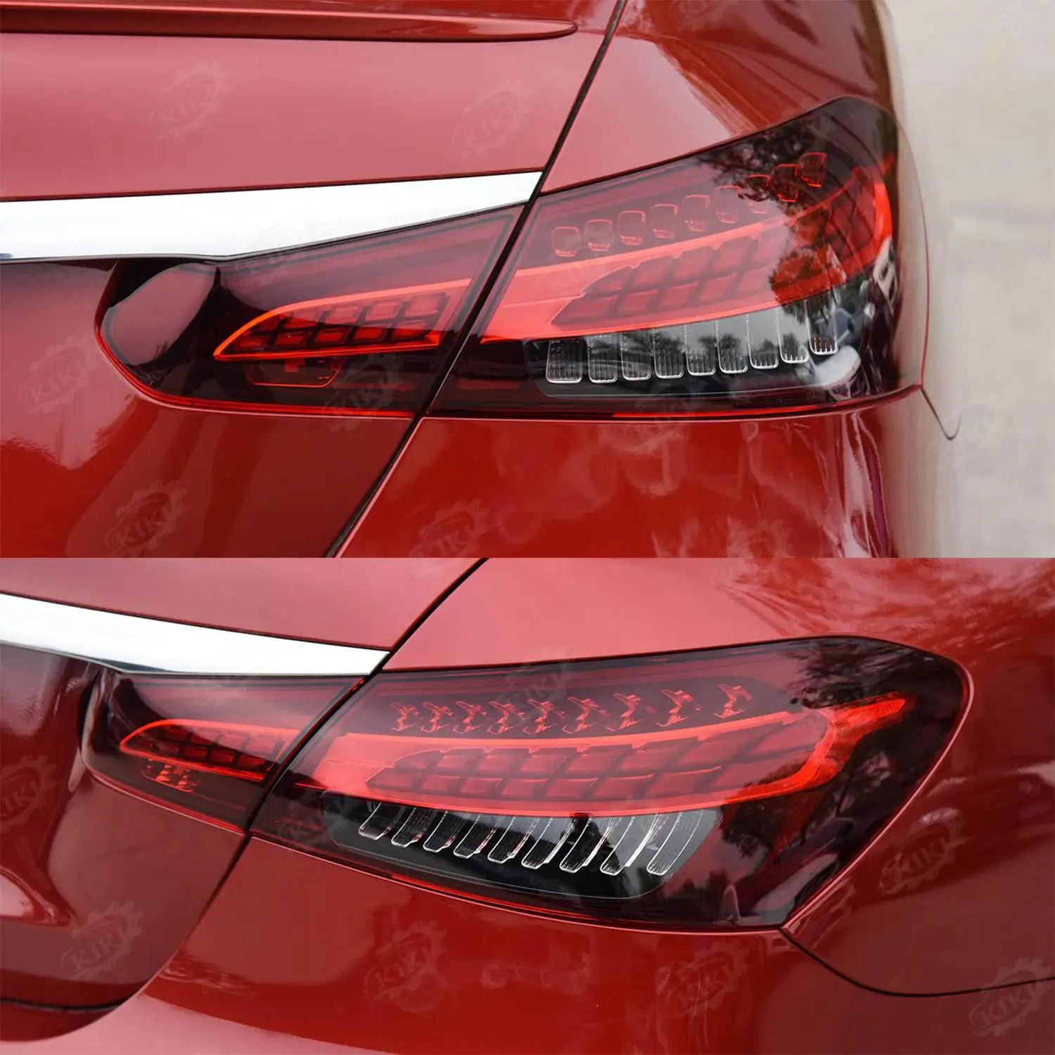 Rear Taillights For Benz E‑Class W213 2021‑2023 Waterproof Running Brake Reverse Turn Signal Lamp E300L E350L Car Repair Parts