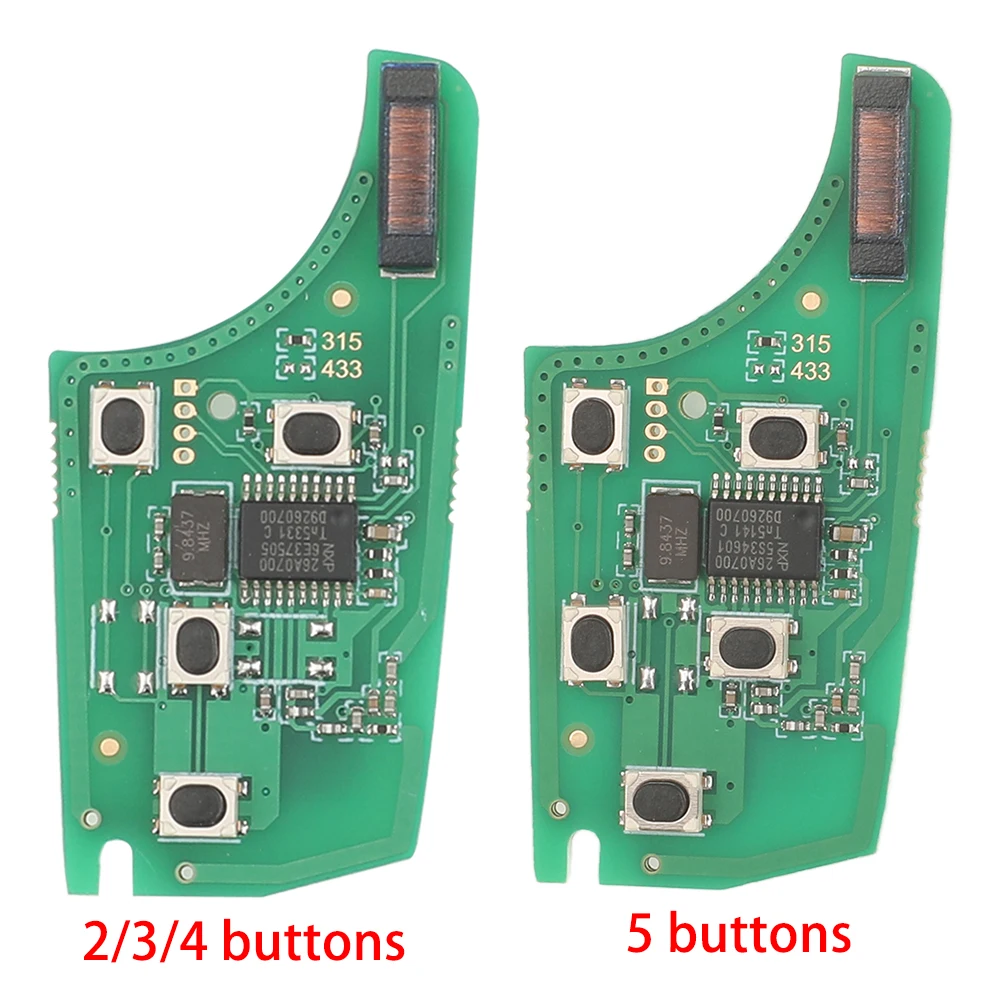 

jingyuqin for Chevrolet Malibu Cruze Aveo Spark Sail Opel/Vauxhall 2/3/4 BTN 315/433MHz Car Remote Key Circuit Board Electronic