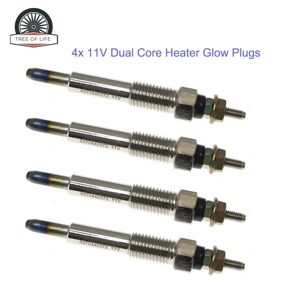 4PCS 11V Glow Plugs 8970440372 For Isuzu Trooper Opel Campo Monterey A 3.1TD 1991 1992 1993 1994 1995 1996 1997 1998