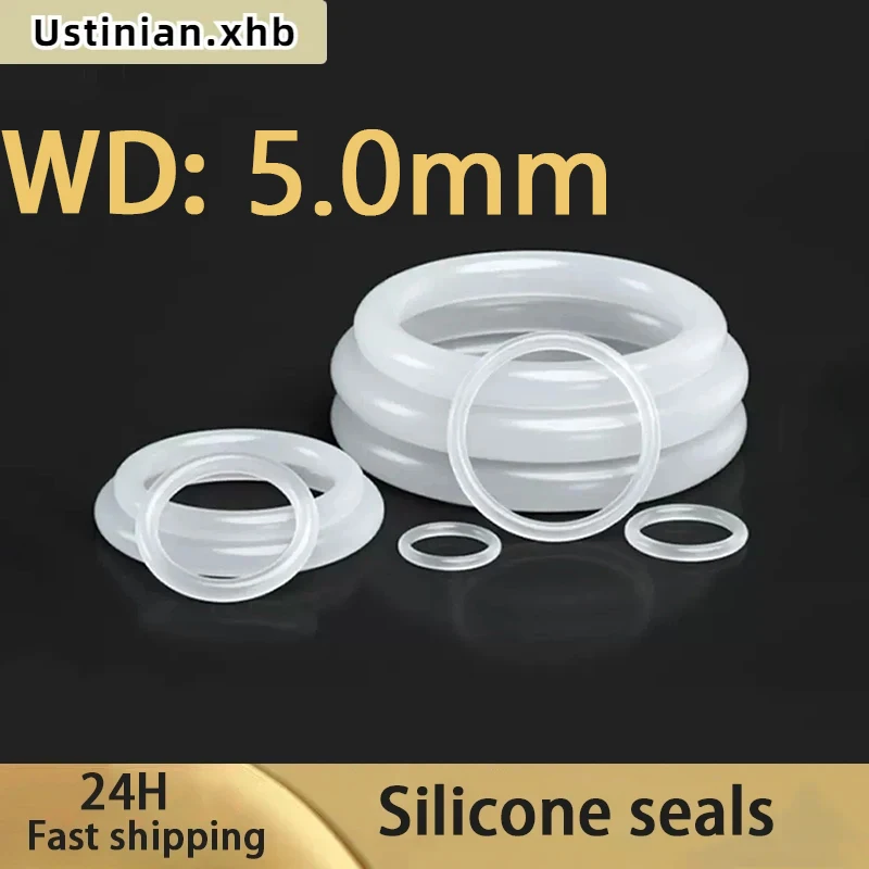 

WD：5.0mm Silicone Sealing Ring, Gasket, O-ring, Faucet, Waterproof, High Temperature Resistant, Ring Rubber Ring