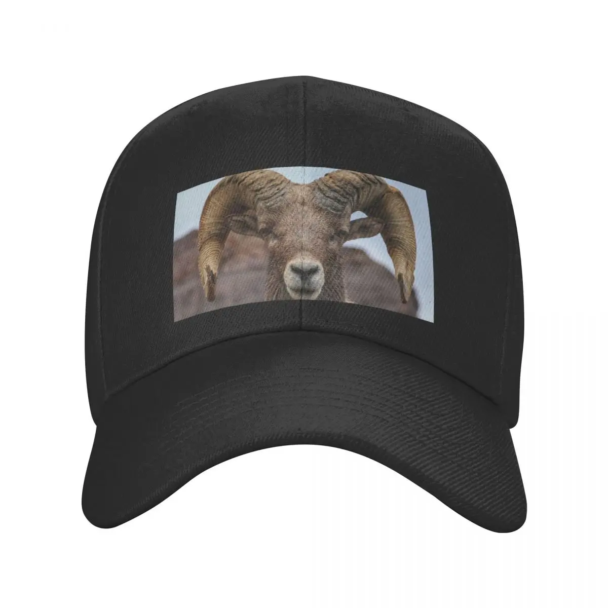 Bighorn ram headshot Baseball Cap Trucker Cap Military Tactical Cap Hat Luxury Brand Women's Beach Men's