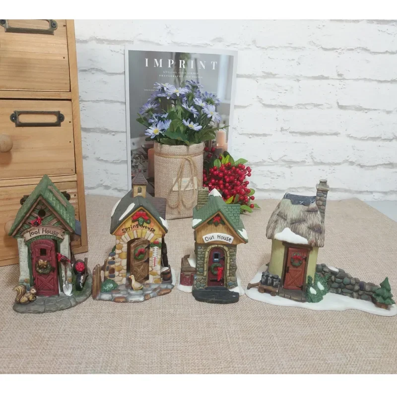 Home Decoration Created Ceramic Animal House Building Scene Crafts Handcrafts Modern Home Furnishing Living Room Ornaments Gift