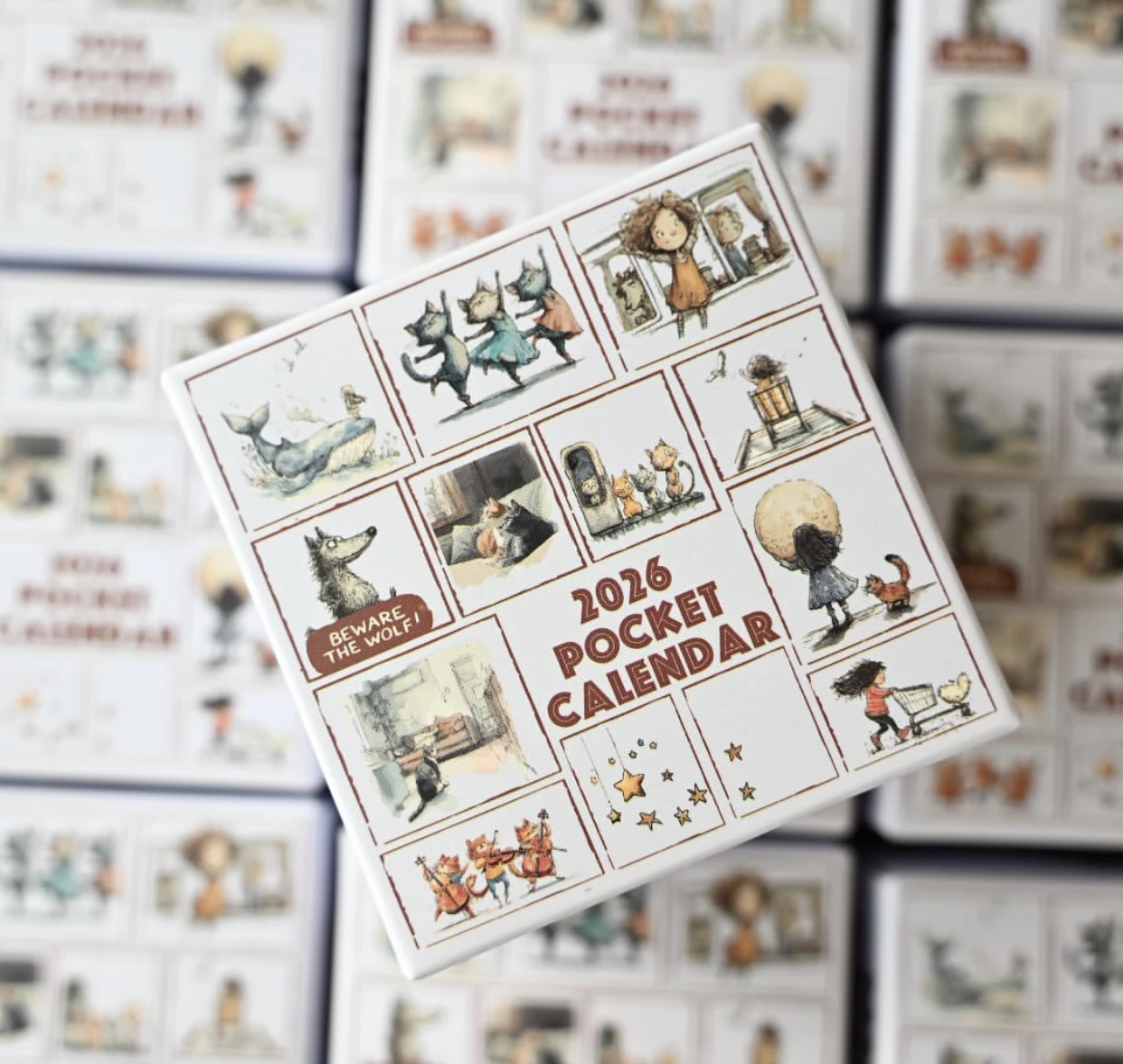 

Карманный календарь Neverland 2026, для изготовления карточек своими руками, декоративный планировщик для скрапбукинга