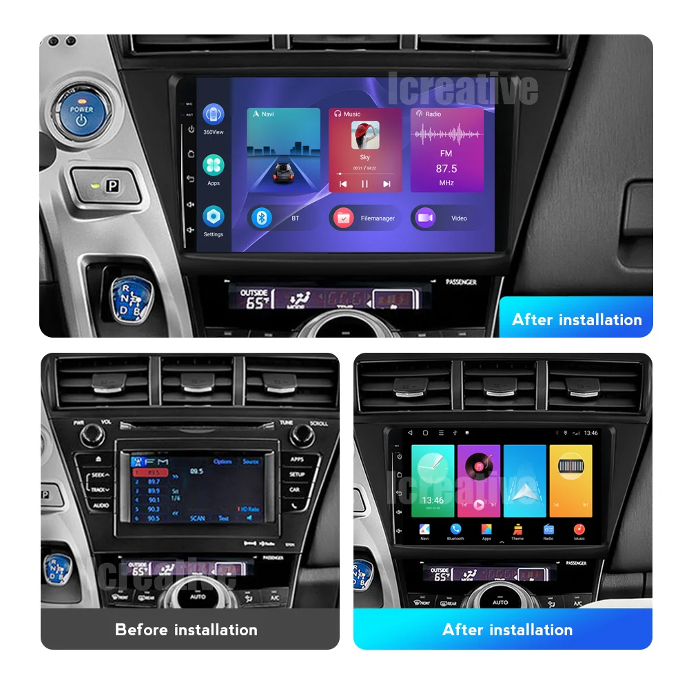 QLED 7862 For Toyota Prius V Plus Alpha 2012 - 2017 Android 10.0 Car Radio 2din Stereo Multimedia Video Player GPS Navigation HU