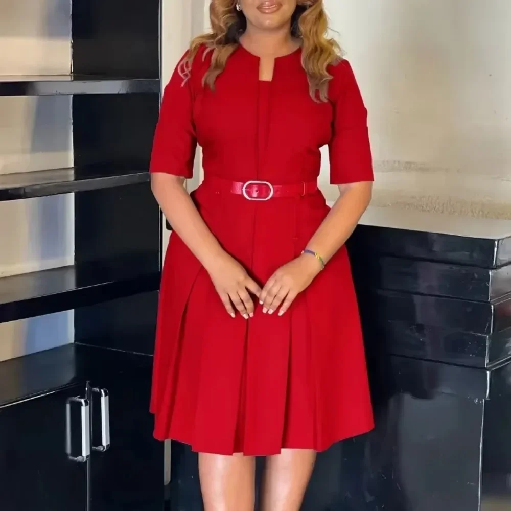 Повседневное женское платье миди с коротким рукавом размера плюс, элегантные модные африканские платья, вечернее платье Анкары Дашики, африканская одежда, Vestidos