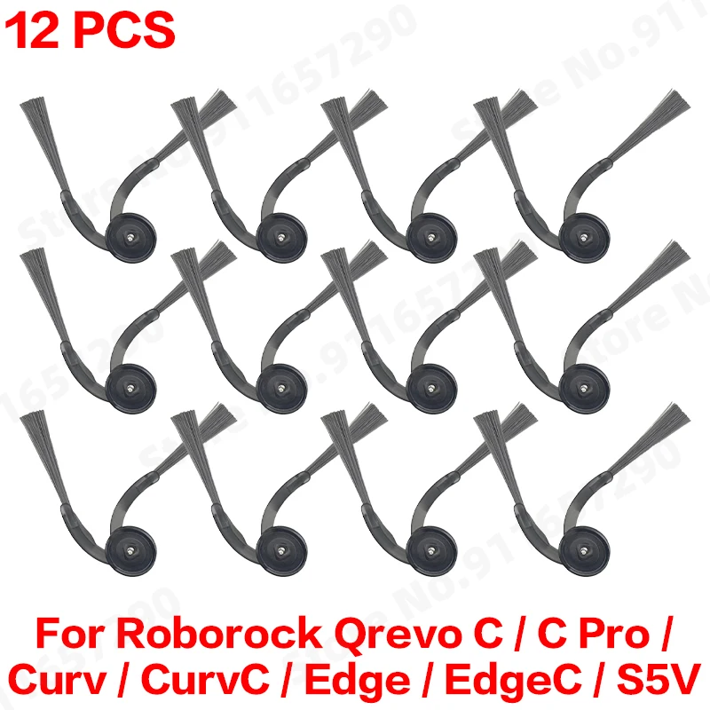 Roborock Qrevo C/C Pro/Curv/CurvC/Edge/EdgeC/S5V Kompatibles Haupt- und Seitenbürsten-Set, Wischtücher, Staubbeutel & Filterset