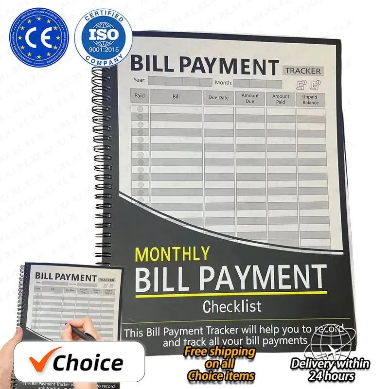 Monthly Bill Organizer Payment Tracker Planner Notebook Home Budget Spreadsheet Expense and Bill Tracker for Men Women Adults