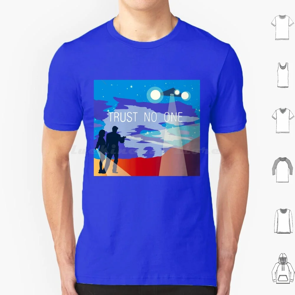تي شيرت The X Files Trust No One Mulder and Scully تي شيرت قطني للرجال والنساء يمكنك صنعه بنفسك طباعة فنية تجريدية لا يوجد ملفات X Xfile #1