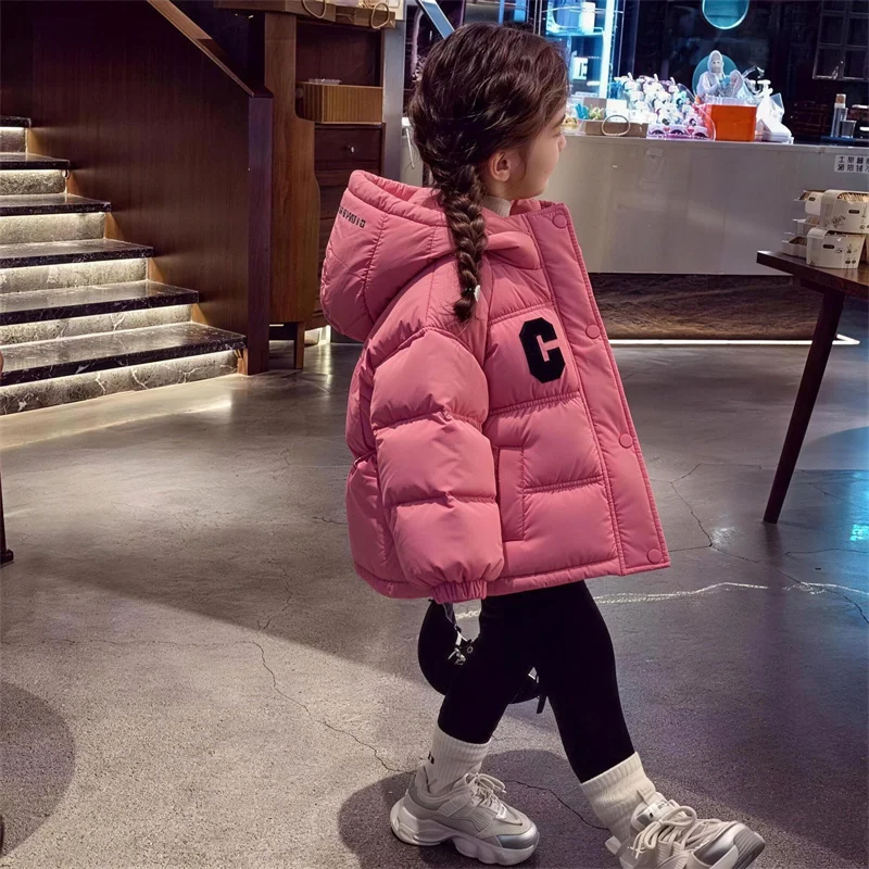 Winter Children's Down Jackets Kids Hooded Cotton Outerwear New Boys Girls Warm Thickened Coats Toddler Fashion Clothing 2-10Y 6