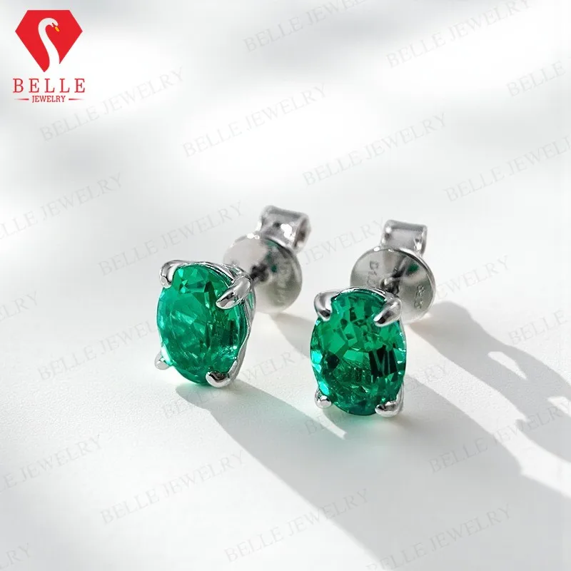 

2-8CT Oval Moissanite Earrings for Women Solid 925 Sterling Silver Lab grown Gemstone Screw Back Design Hypoallergenic