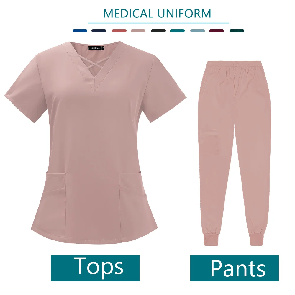 Hospital Scrubs Sets Nurse Accessories Medical Clothing for Women Work Uniforms Dental Clinic Beauty Salon Spa Workwear Overalls