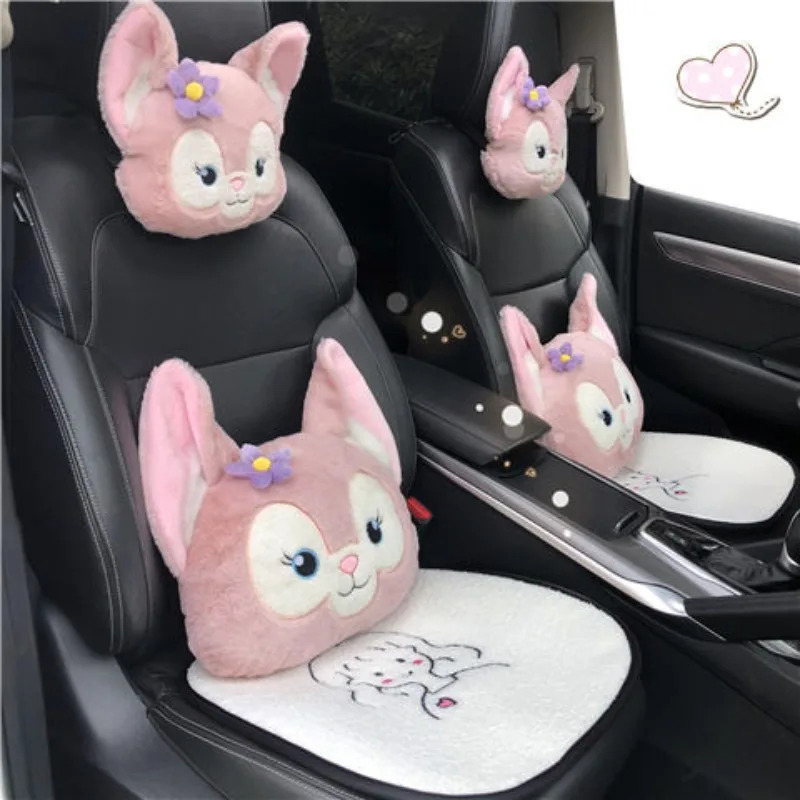 MINISO car high-quality plush neck pillow cushion, Disney cartoon anime comfortable cushion, car interior decoration products