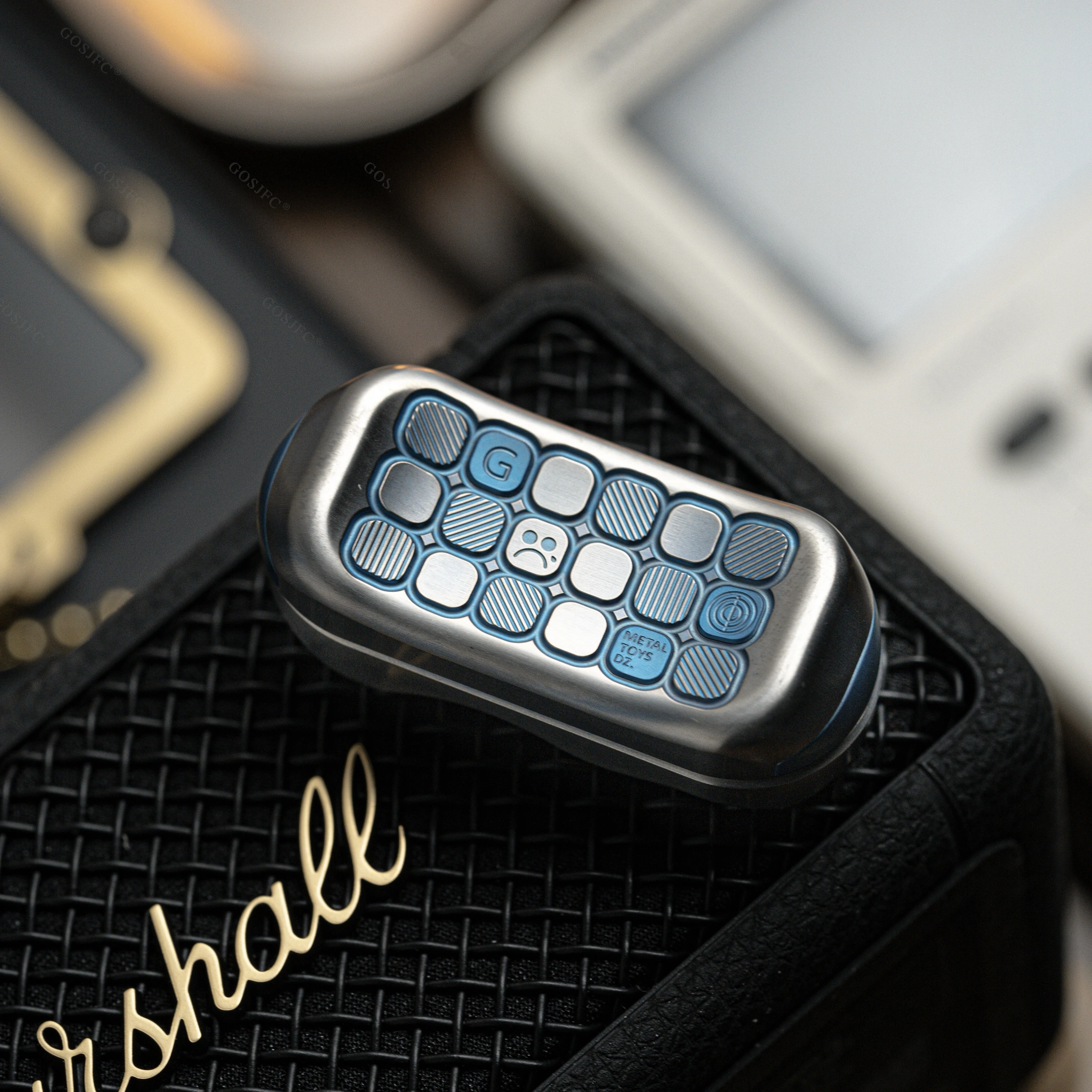 Dz TOPG Estrutura mecânica empurrador de cartão modular EDC ponta do dedo giroscópio metal alívio do estresse brinquedos da moda