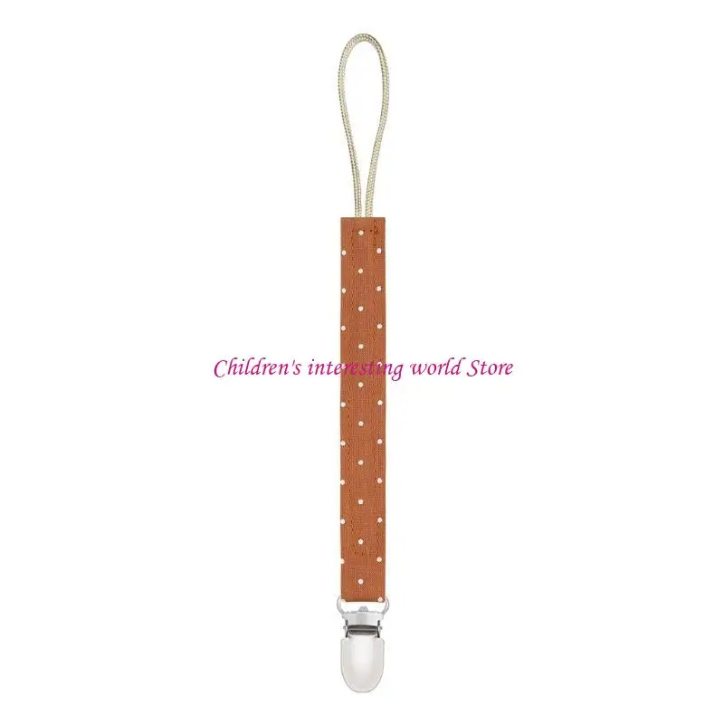 Practical Nipple Holder Rope Baby Pacifier Clip Chain 18 Options Polka Dots 425F