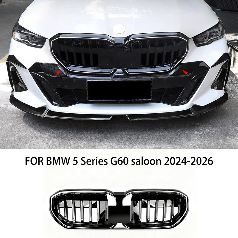 

FIT FOR BMW 5 Series G60 saloon 2024-2026 ABS Cover TrimSand barrier strip Grille engine hood decoration molding black