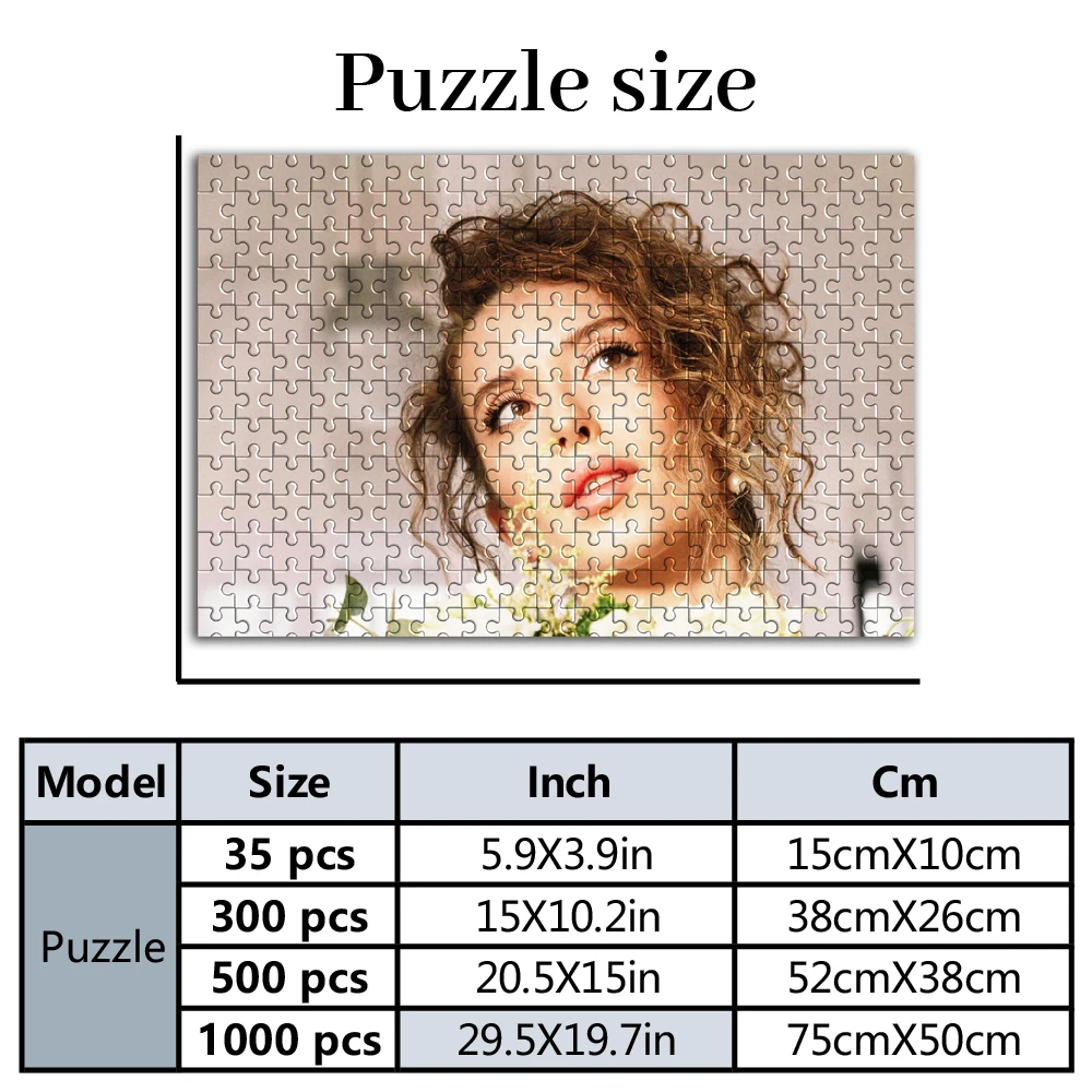 35/300pcs  Romantic Custom Photo Jigsaw puzzle Mosaic Customizable Picture For Baby Toy Educational toys