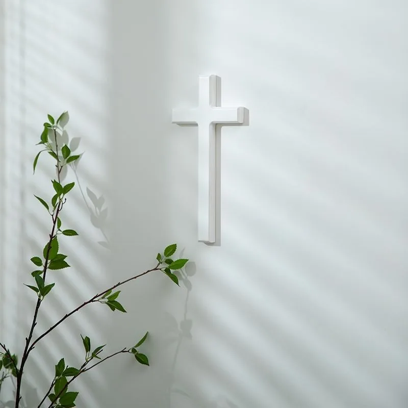 Wandkreuz aus Holz für Heimdekoration, Holzkreuze für die Wand, christliches Wandkreuz, dekoratives Wandkreuz, weißes Jesus Christus, Kirche