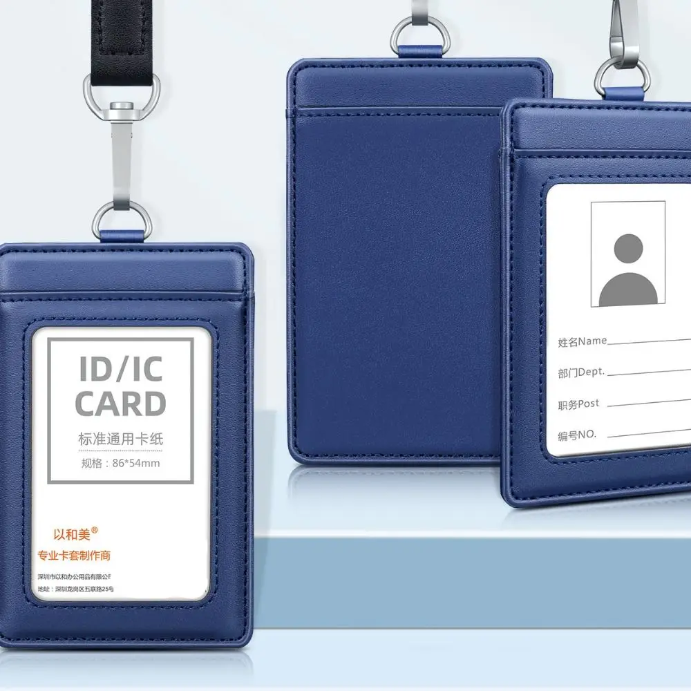 

Держатель для удостоверений личности из воловьей кожи, карабин в стиле со шнурком, держатель для бейджа для врачей, именная бирка, шейный ремешок, чехол для рабочей карты