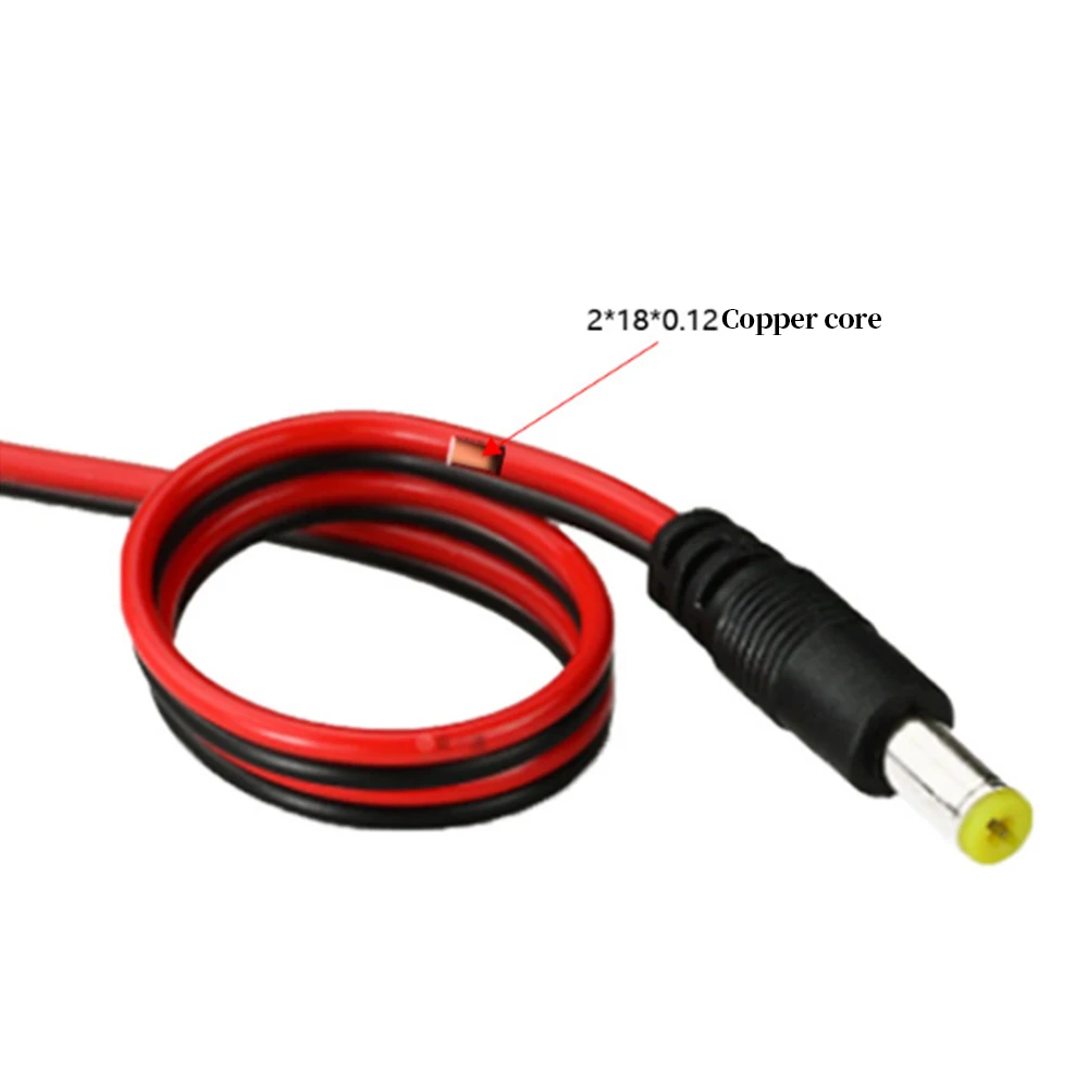 Fa12V Dc Kabel Nieuwkomers Dc Power Line Jack Adapter Plug Vrouwelijke Dc Rood Zwart Bus Koper Dc Rood Zwart power Line