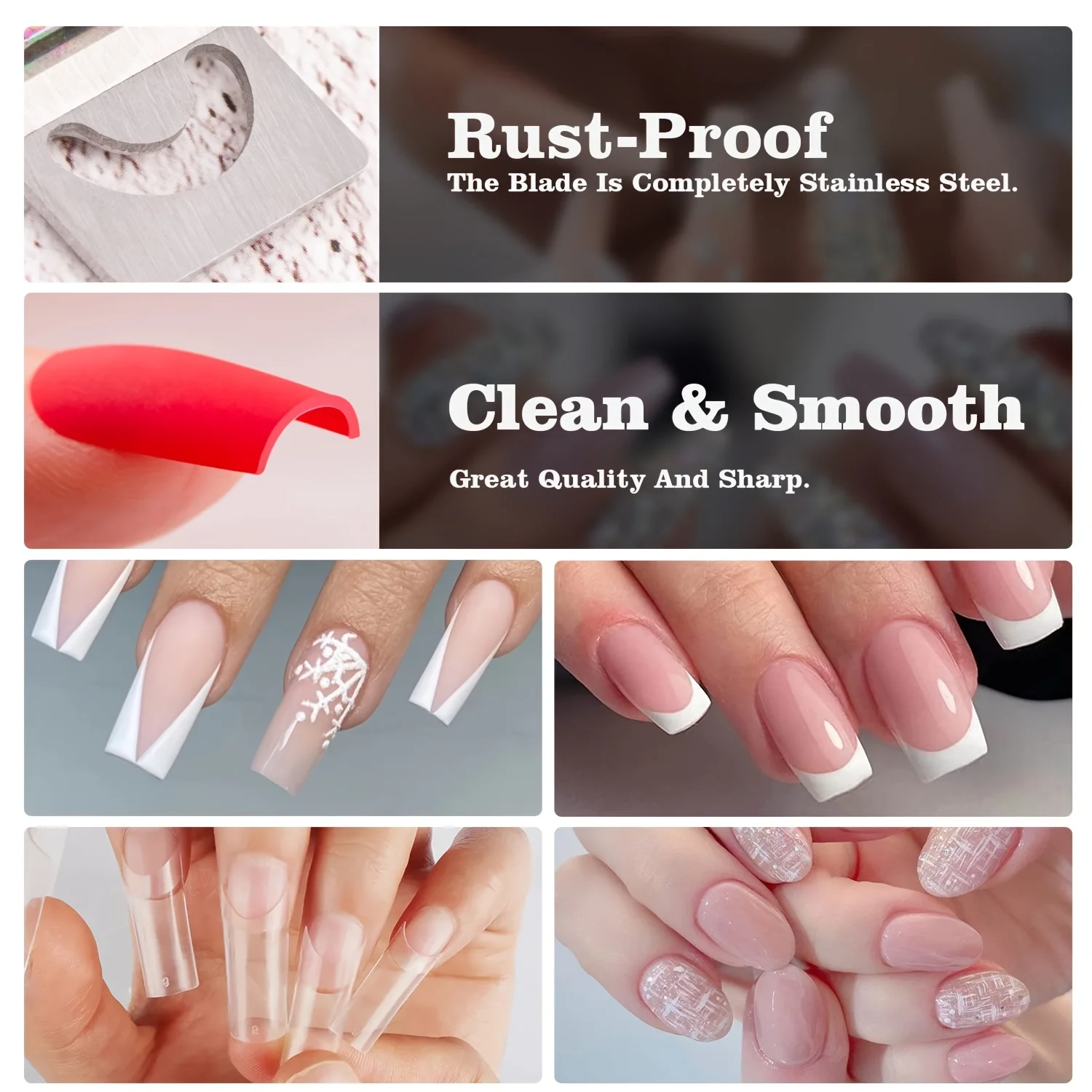 ที่ตัดเล็บอะคริลิคแบบปรับได้ ทำจากสแตนเลส สำหรับตกแต่งเล็บ ใช้ในร้านเสริมสวย ทำเล็บมือ