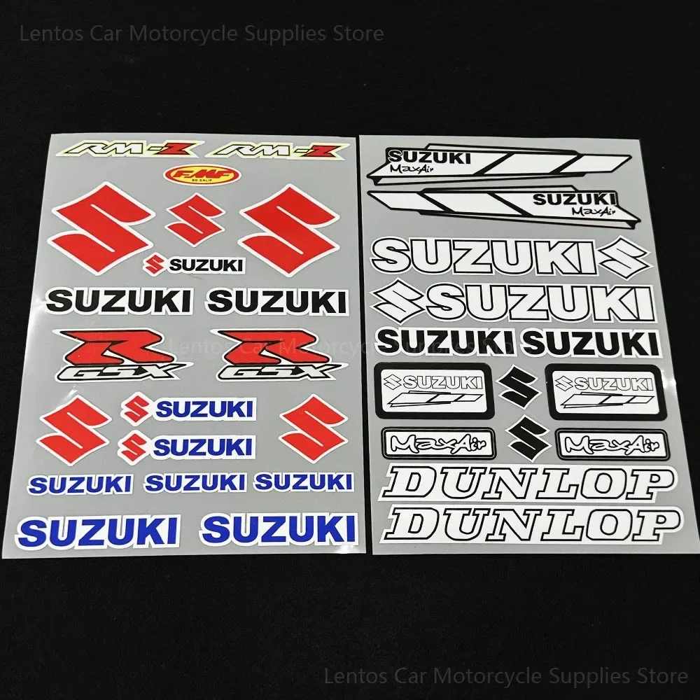 Set per Suzuki Moto Adesivo Corpo Decal Logo Set Casco Emblema Kit Vinile Gsxs 600 750 1000 Adesivo Riflettente Decorazione