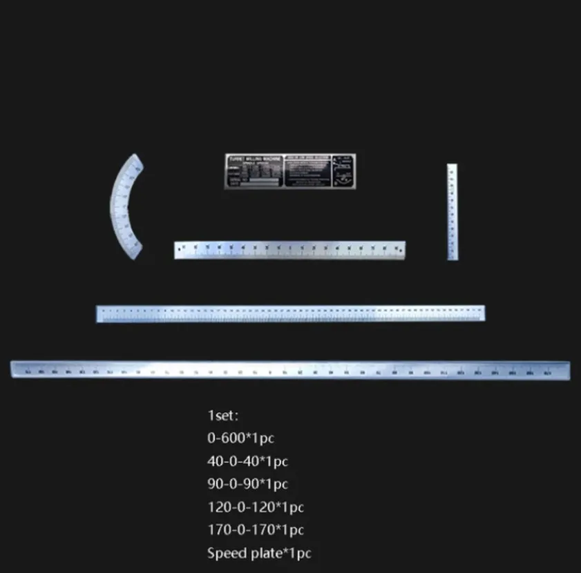 1set High-Quality Turret Milling Machine Accessories Scale Ruler Angle Ruler Speed Plate