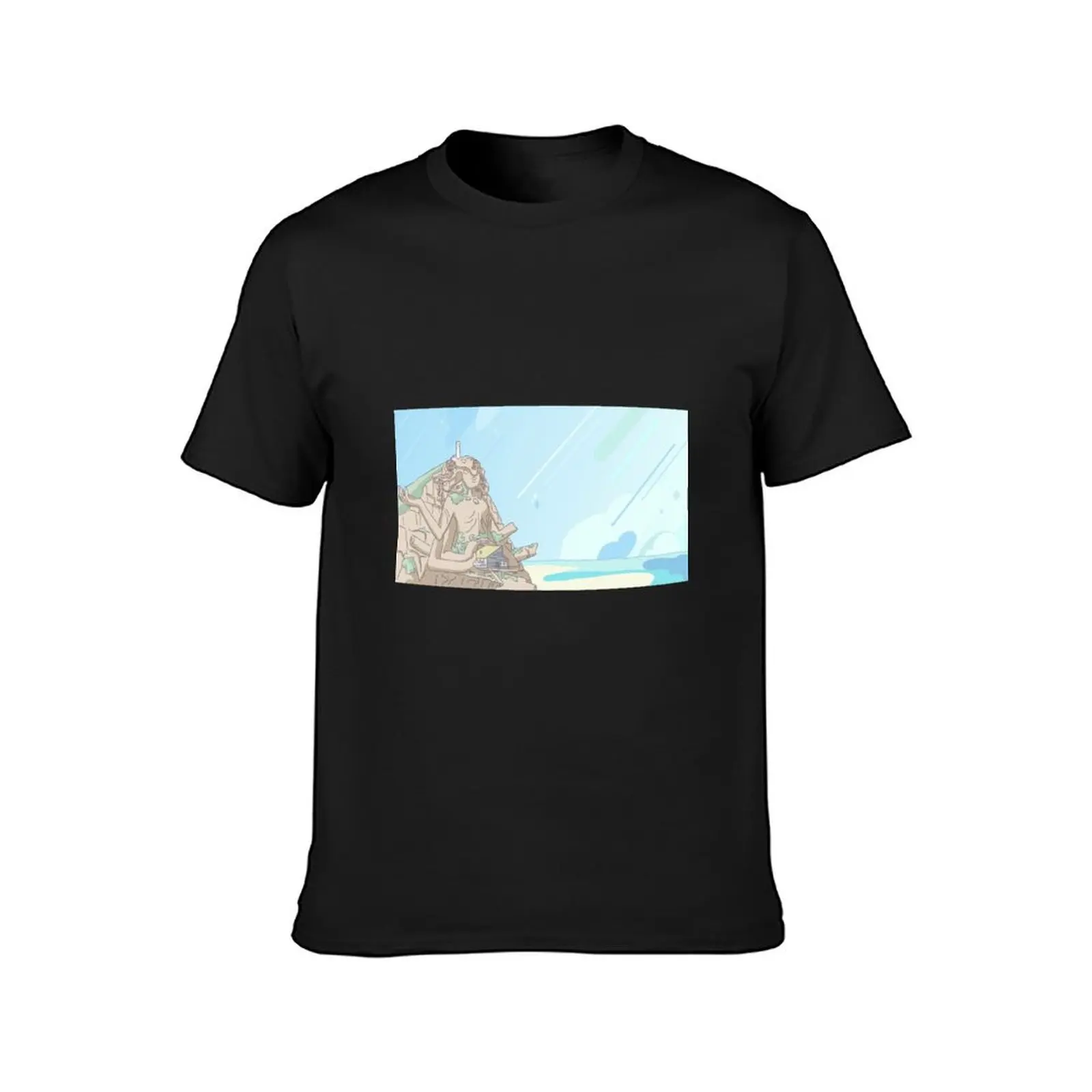 Beach temple T-Shirt summer top sweat quick-drying mens t shirt