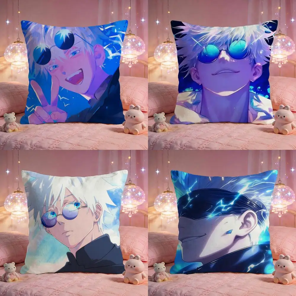 anime j-Jujutsu Kaisen Cushion Cover Premium Comfort Reversible Pillow Cove -Two in One Design for Any Room & Car Interior