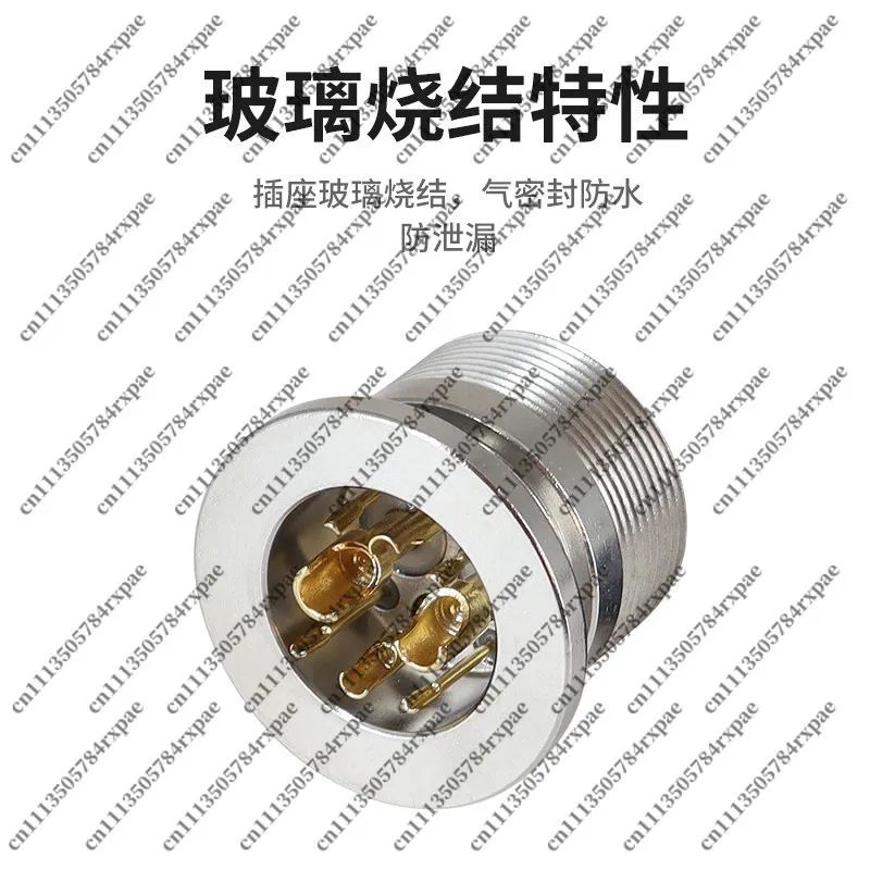 304 Stainless Steel Air Plug KF16 Connector Vacuum Hermetic Glass Sintered Feedthrough Installation
