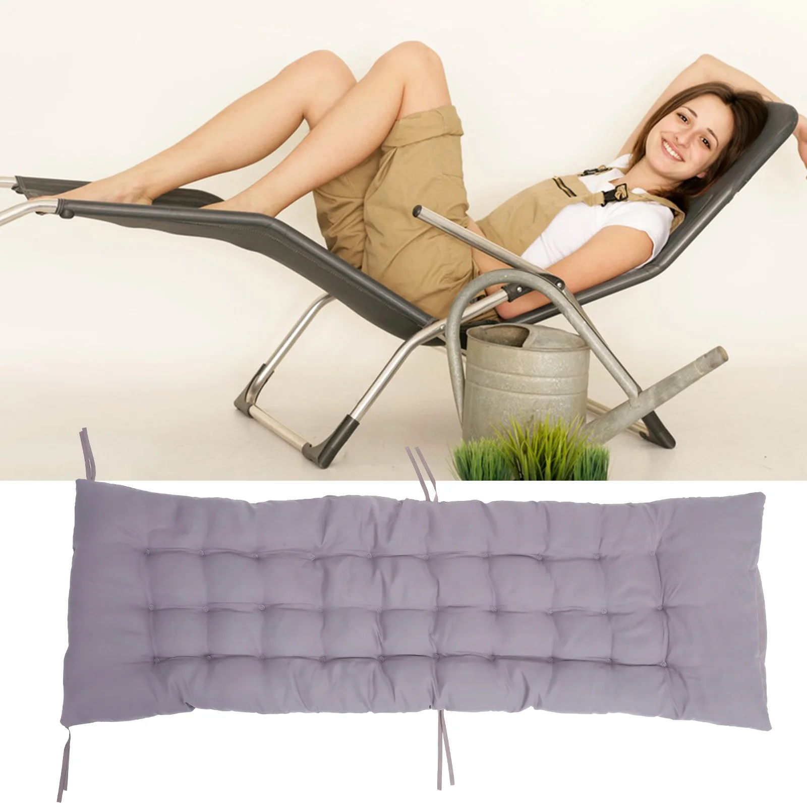 1pc Pearl Cotton Cushion Soft Outdoor Lounge Chair Pad High Resilience Replacement For Patio Bench Sofa Sun Lounger