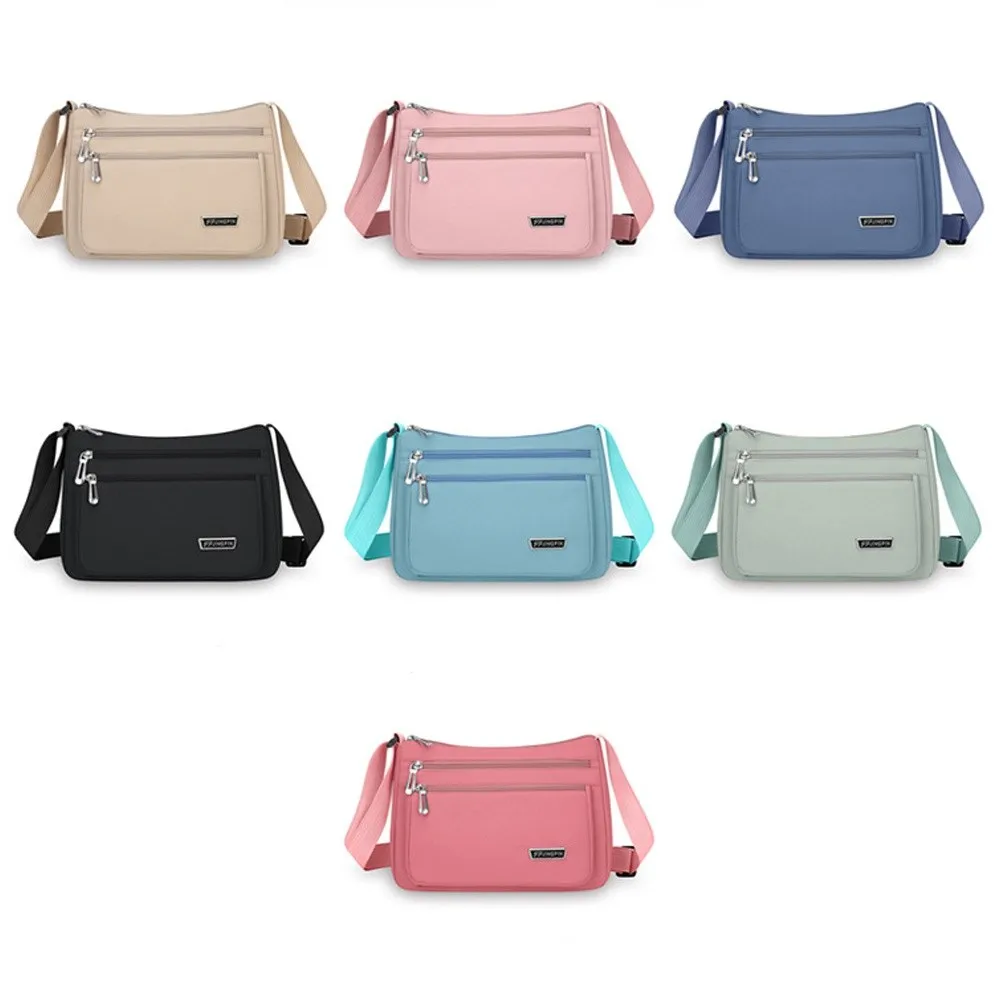 Simple Casual Crossbody Bag Multi-Functional Large Capacity Messenger Bag Lightweight Shoulder Bag Women