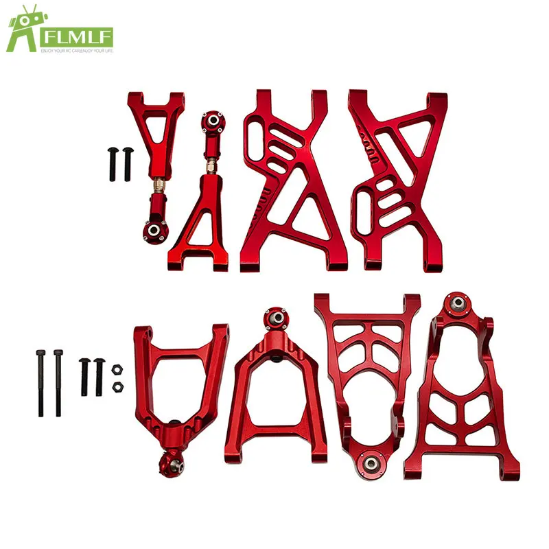 Alloy CNC Suspension Arm Kit of Wheel Front + Rear Fit for 1/5 HPI ROFUN BAHA ROVAN KM BAJA 5B 5T 5SC Rc Car Toys Games Parts