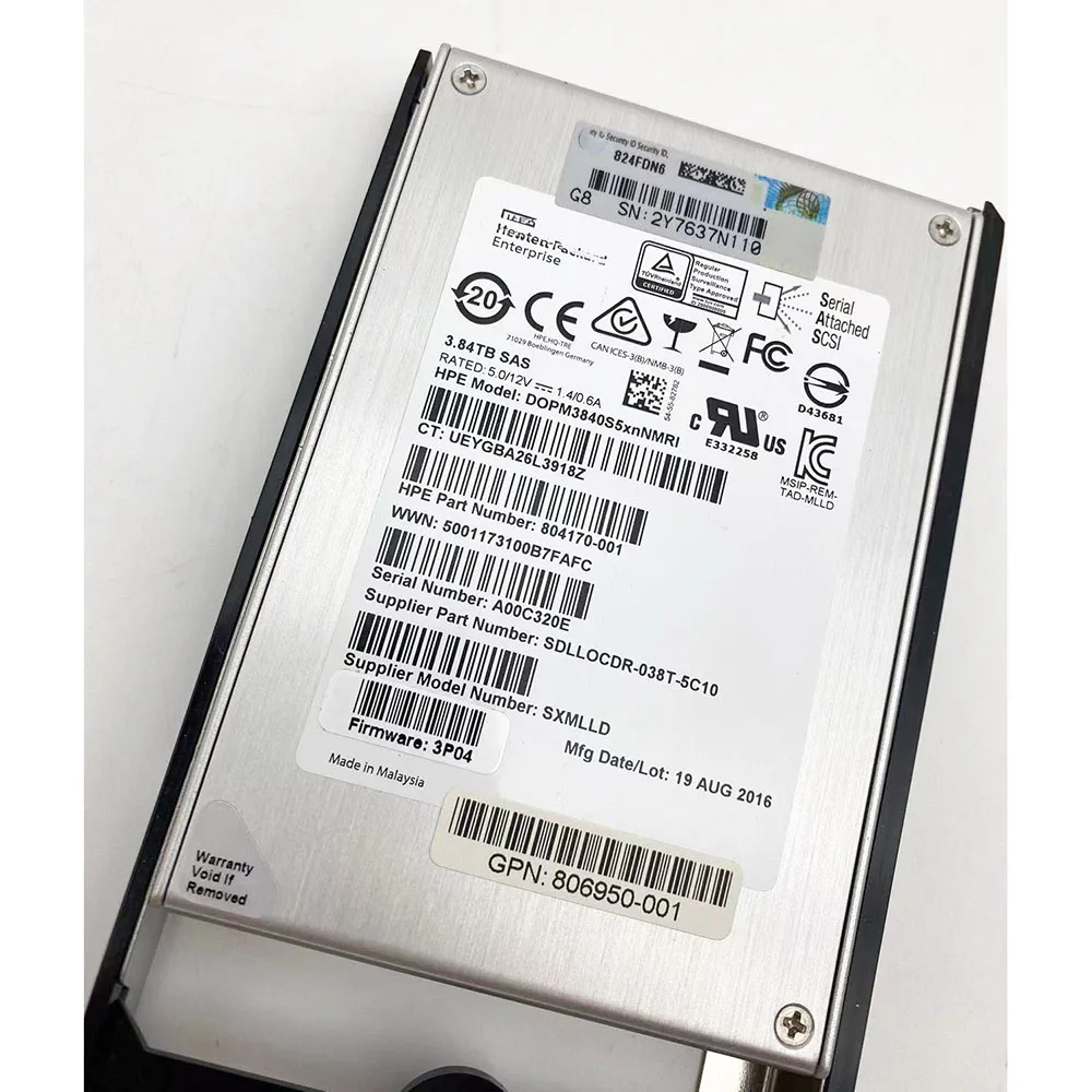 

SSD для HP 3,84T SAS 3PAR 806950 -001 809589 -001 804170 -001 806950 -001 Твердотельный диск