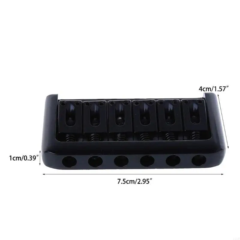 

11UE 6 String Electric Guitar Bridge Hard Tail Top Load Fixed Hard Tail Parts Black