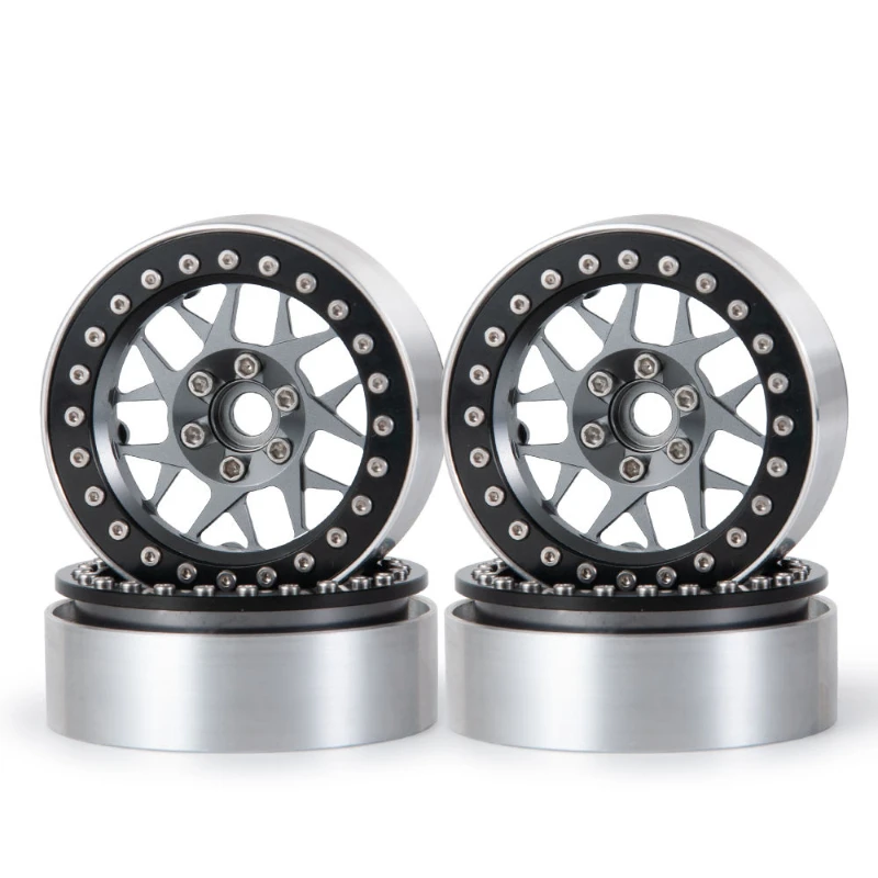 Radio Control Toys Aluminium 25mm Width 1.9inch Beadlock Wheels Rims Hubs for 1/10 SCX10 TRX4 RC Car Metal