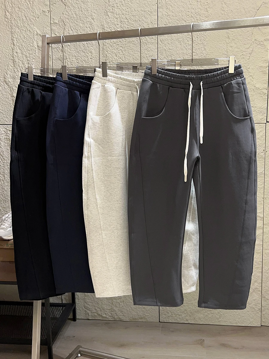 

Men's Loose Fit Straight Leg Cotton Sweatpants Autumn Casual Sporty Trousers Comfortable Breathable Space Cotton