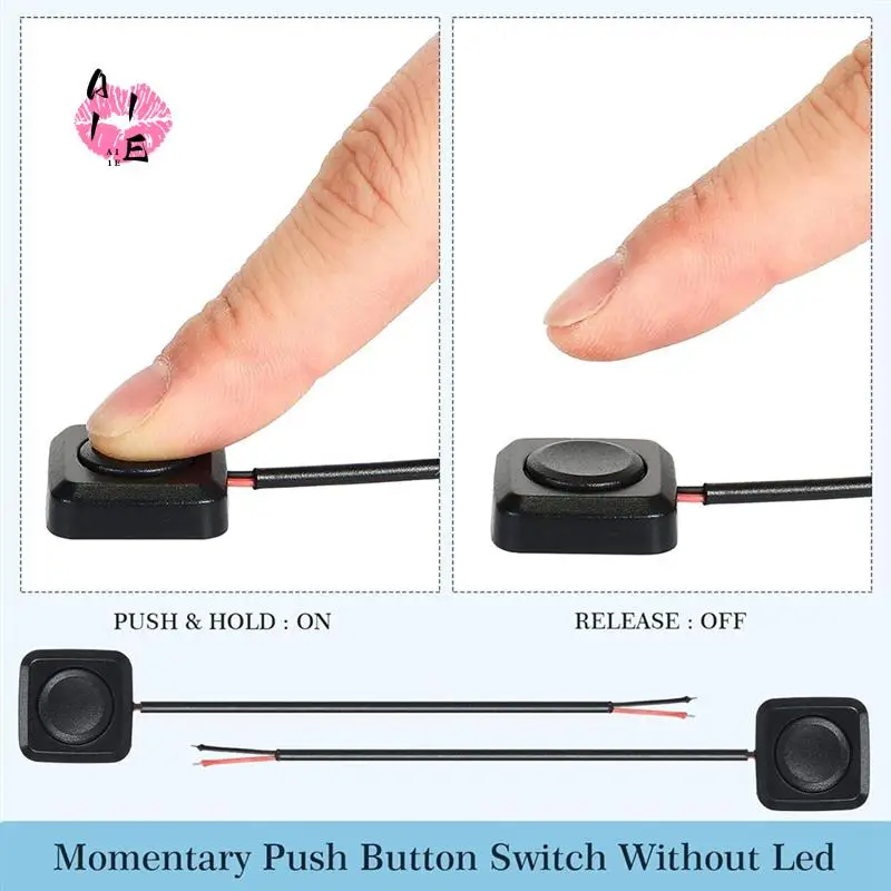 A11E-12V/24V Mini Momentary Push Button ON/Off Switch, Surface Mount, Easy Installation For Electronic Experiment