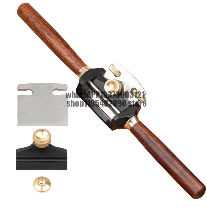 Aluminum Alloy Mini Wood Planer,Adjustable Two-Handed Hand Plane Tool, Manual Spokeshave Cutter for Woodworking and DIY Projects