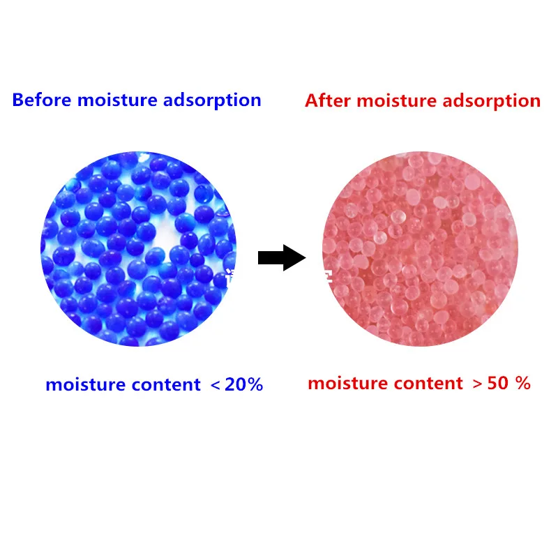 High Absorption Reusable Color Changing Blue Silica Gel Desiccant Gel Silica Blue Crystals Beads in Electronics Chemicals