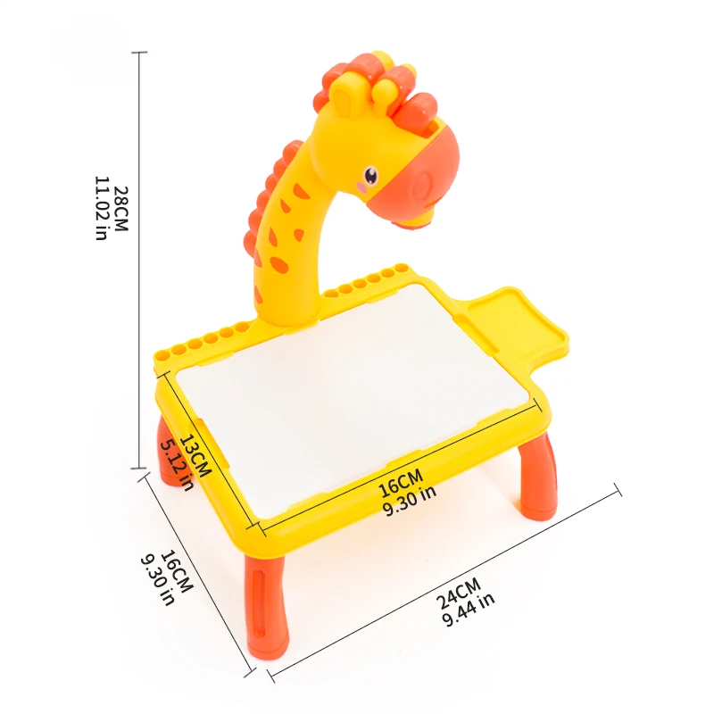 Mesa de projeção para crianças, brinquedo leve para menino e menina, conjunto de ferramentas para livros, aprendizado educacional, presentes de 3