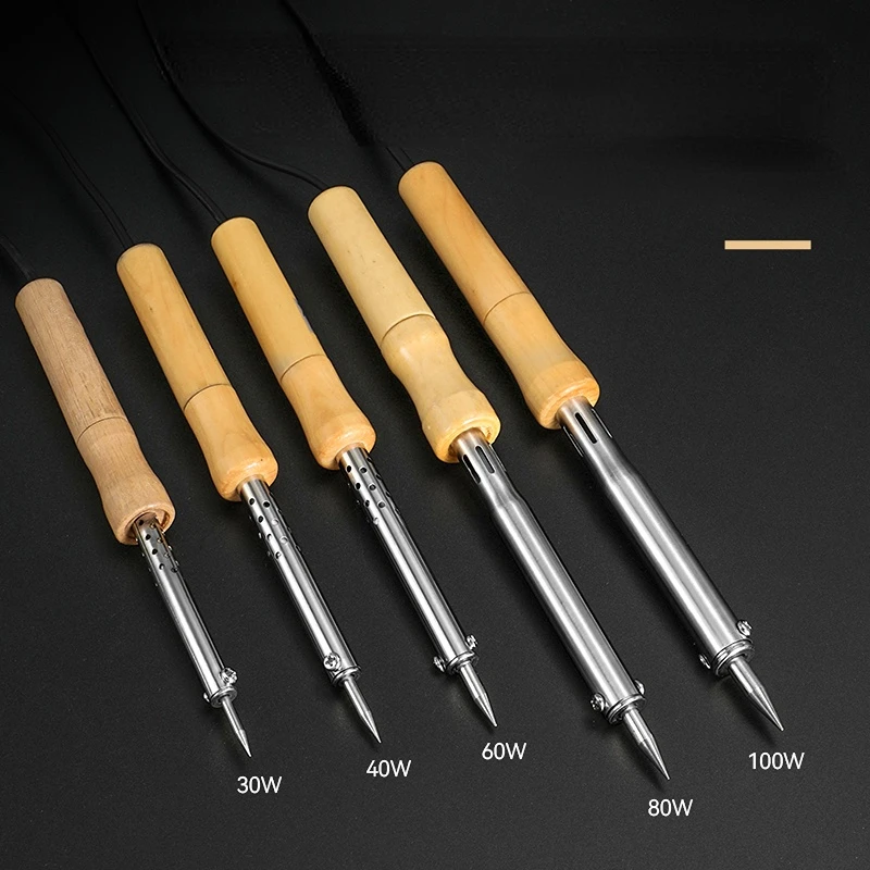 

External Heating Electricmachine Soldering Iron Wooden Handle 30W40W60W80W100W