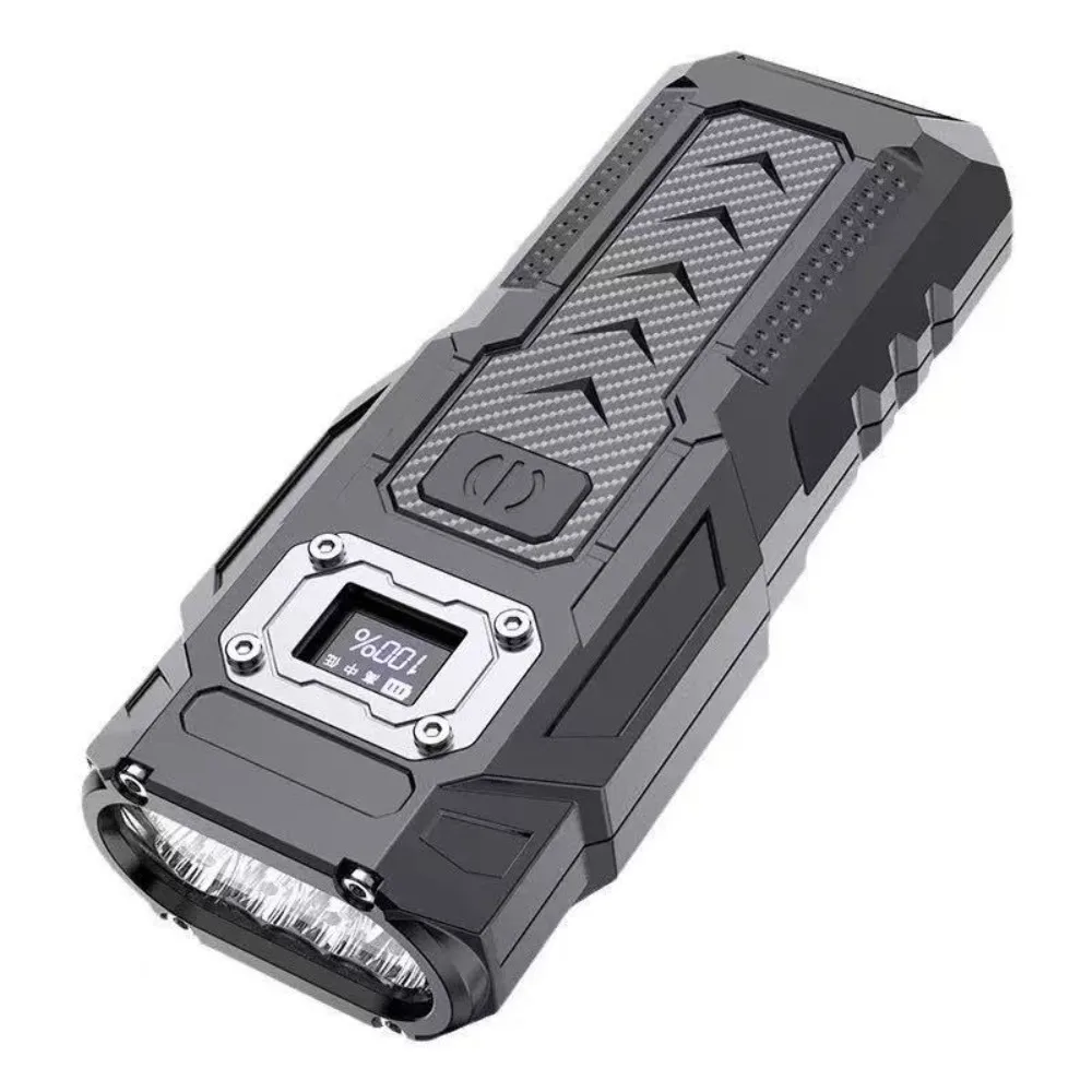 

Strong Light LED Display Flashlight USB Rechargeable with Strong Magnet Portable Work Light COB Side Light High-Powerful