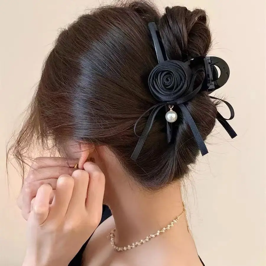 13 cm Rosen-Haarspange, große Haarklammer, eleganter Haarschmuck, Pinzas Para El Cabello – Detail 17