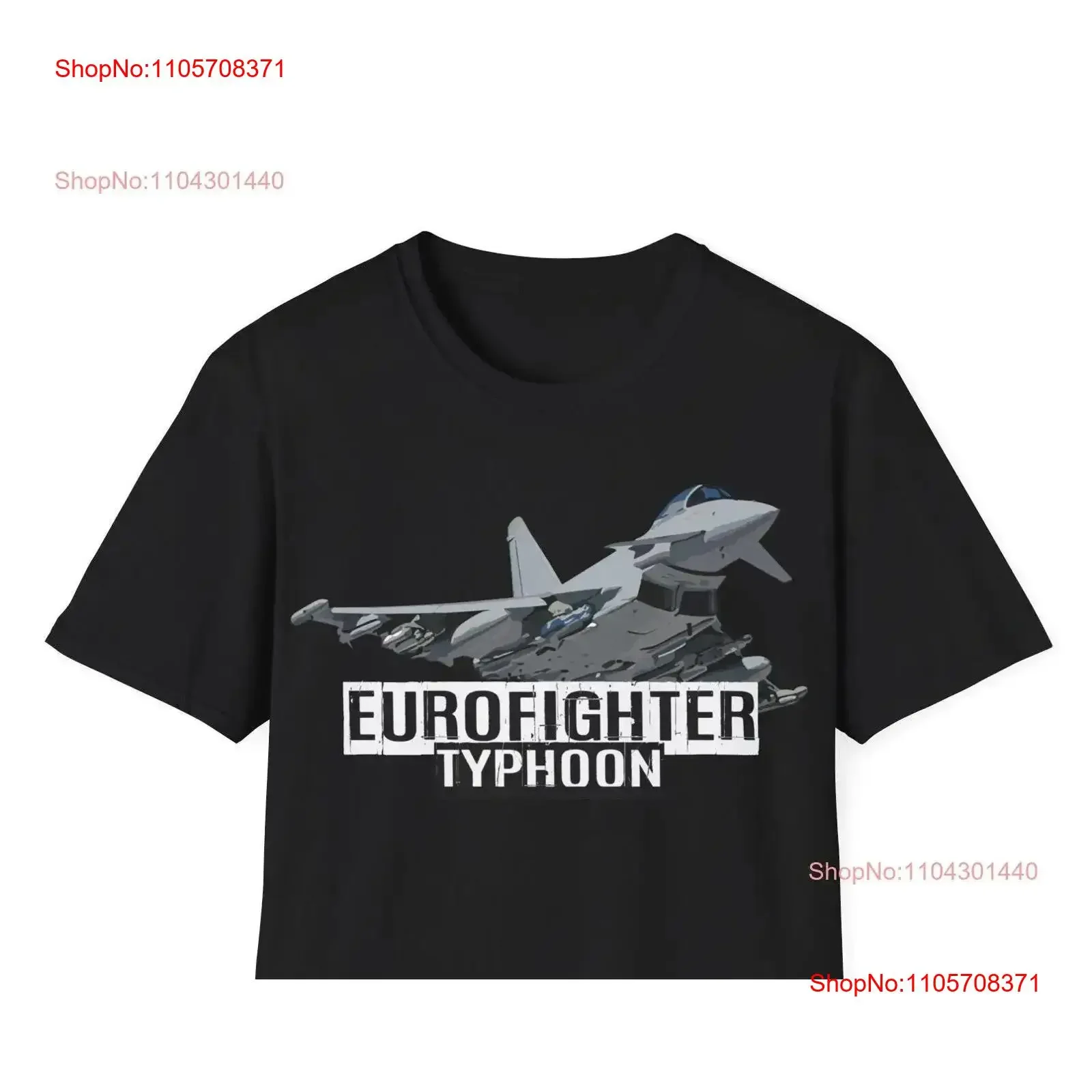 Eurofighter Typhoon T Shirt Fighter Jet Aircraft Military Plane Aviation vintage Washed Top For Everyday Wear designer clothes