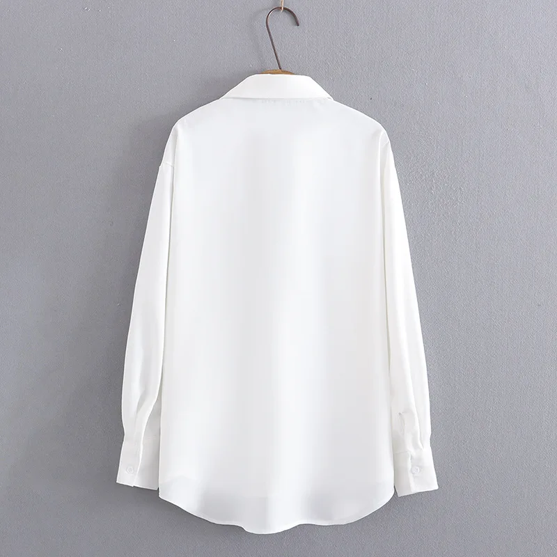 4XL Plus Size White Shirt Women 2023 Spring Temperament Lace-Up V-Neck Blouses Long Sleeve Bottoming Tops Oversize Curve Clothes