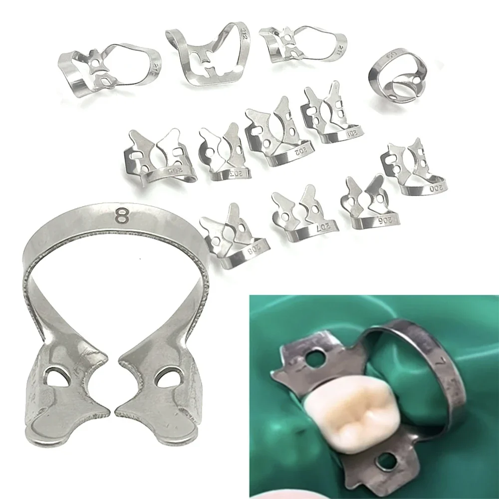 

1PCS Dental Rubber Dam Clamps Stainless Steel Endodontic Restorative Barrier Clips Oral Dentistry Materialstools