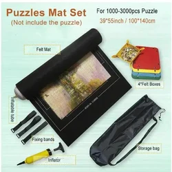 Puzzle Mat Jigsaw Roll tappetino in feltro tappetino da gioco Puzzle coperta per fino a 3000 pezzi accessori per Puzzle borsa da viaggio portatile